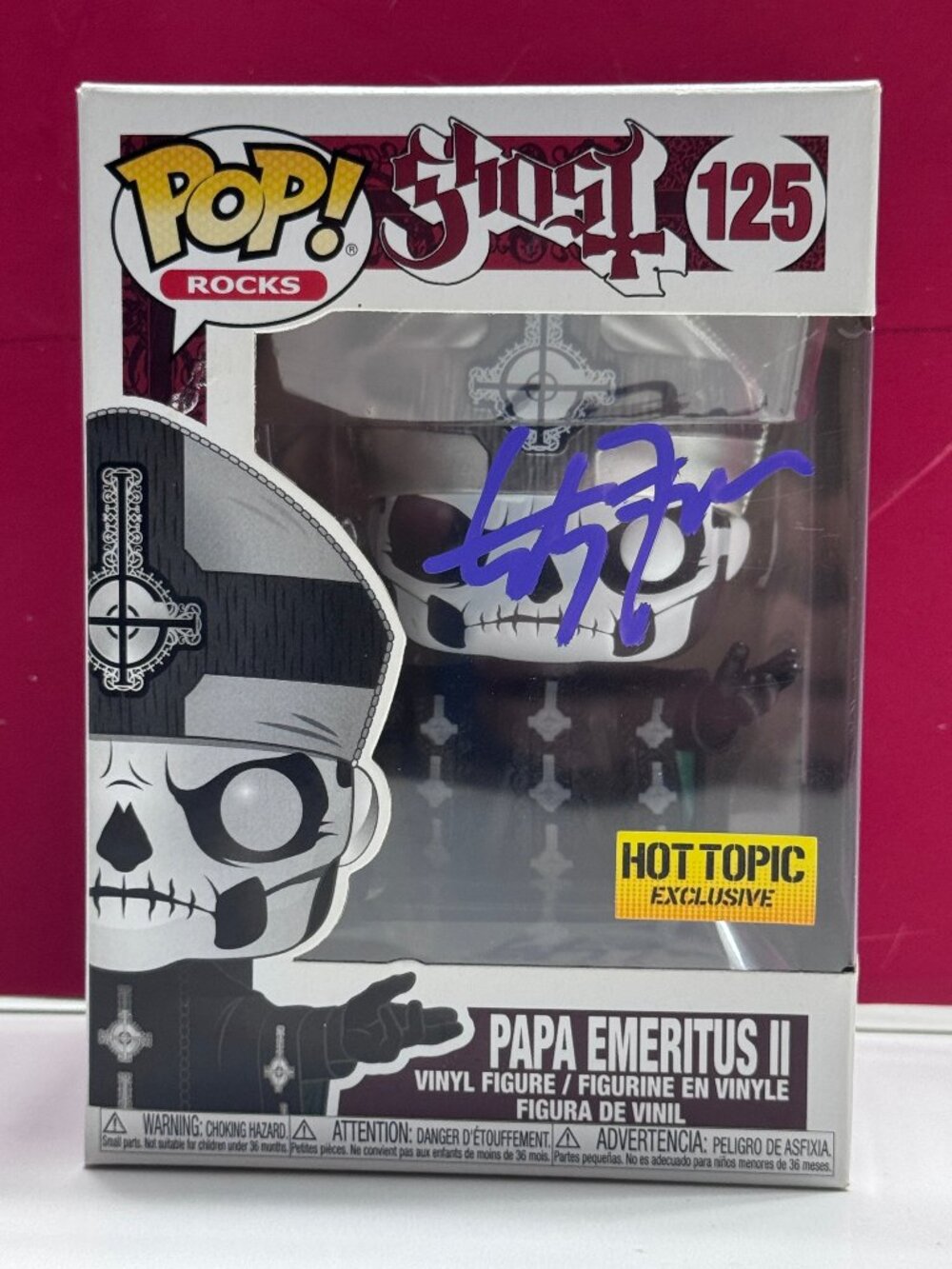 FUNKO PO! Ghost PAPA EMERITUS II #125 Signed by Tobias Forge RARE COA AUTHENTIC
